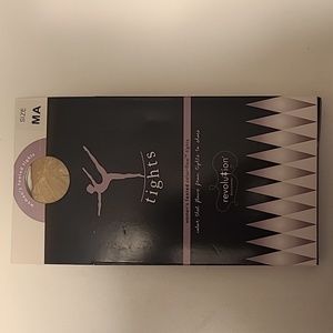 Revolution Dancewear Footed Tights - Classic Pink Size MA / Adult Medium